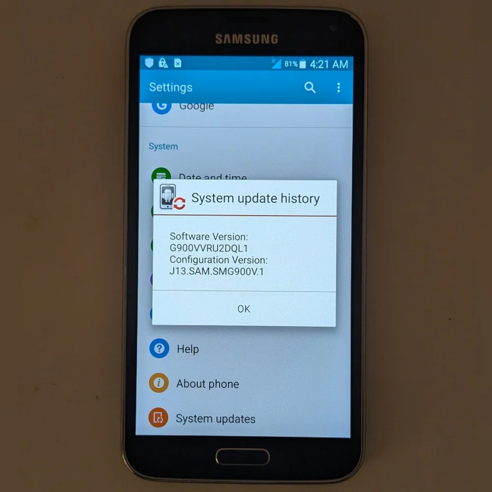 Galaxy S5 Samsung 16GB Verizon Black